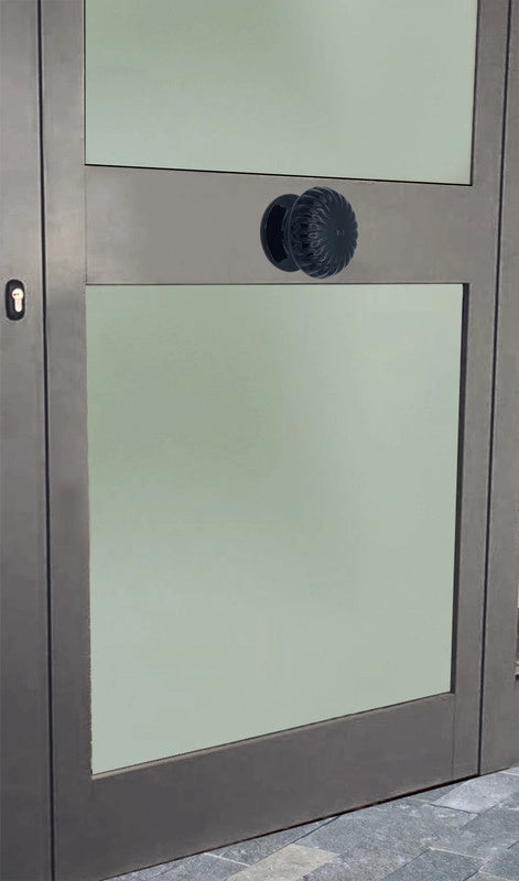 Pomolo fisso per porta SAGUATTI 861/80QB in alluminio nero lucido