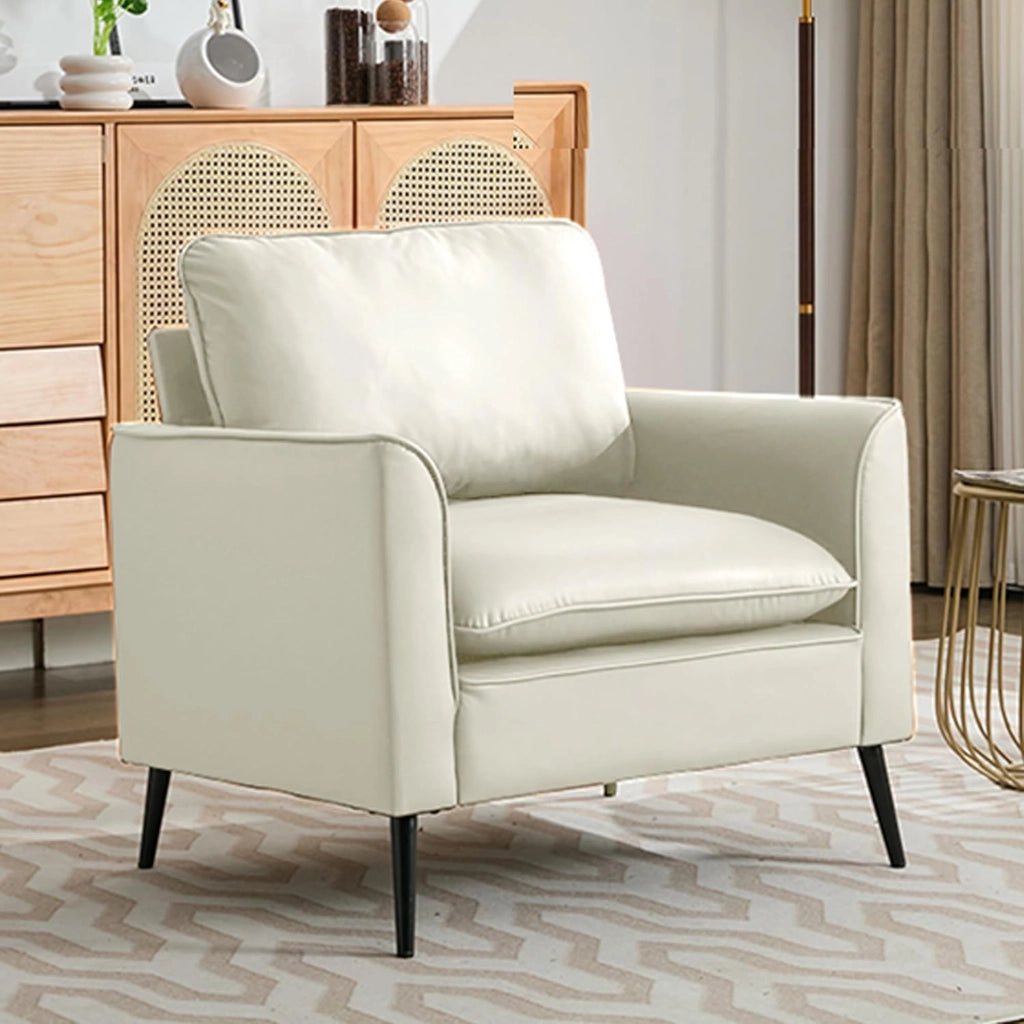 POLTRONA Relax 65x58x35 cm in ecopelle Bianca