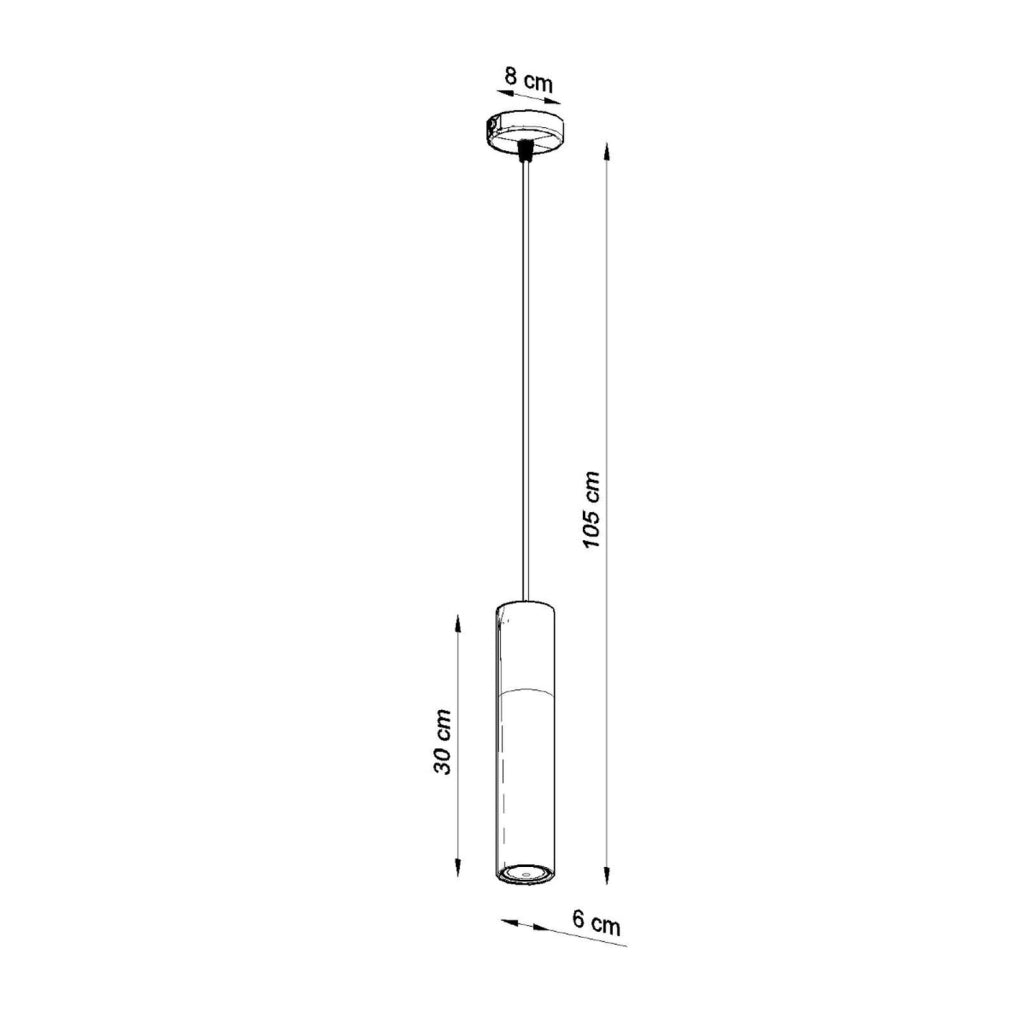 Lampada a sospensione MARCOS Pure Lume nera legno GU10