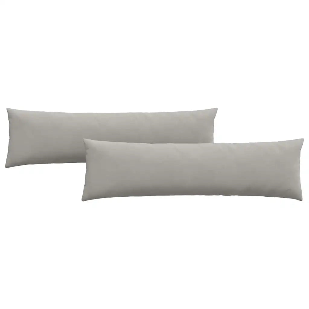 Cuscini da Divano 2 pz | Cuscini per sedie Grigio chiaro 145 x 40 cm Tessuto
