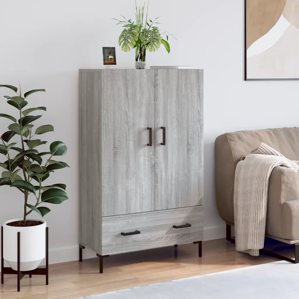 Credenza | Madia | Buffet da pranzo | Armadio da pranzo Grigio Sonoma 69,5x31x115 cm in Legno Multistrato