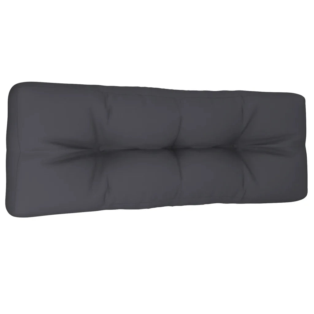 Cuscino per Pallet Antracite 120x40x12 cm in Tessuto
