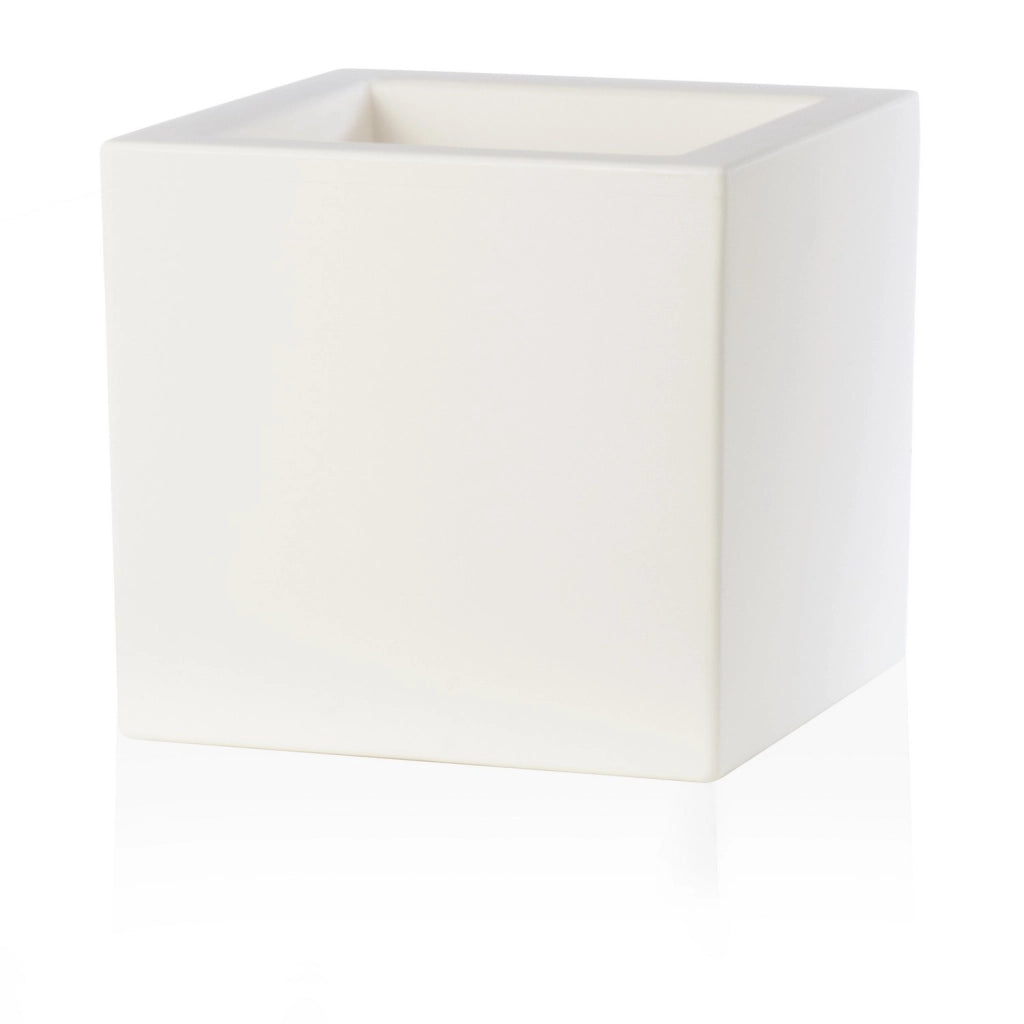Vaso Quadrato colore Bianco 40x40 CM H 40 mod. Schio Cubo