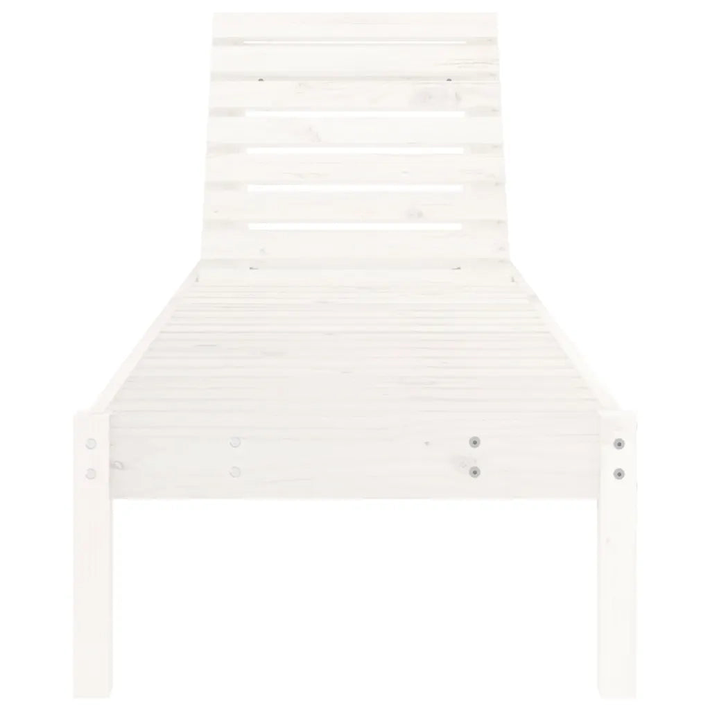 Lettini Prendisole 2pz Bianchi 199,5x60x74 cm Massello di Pino 825068