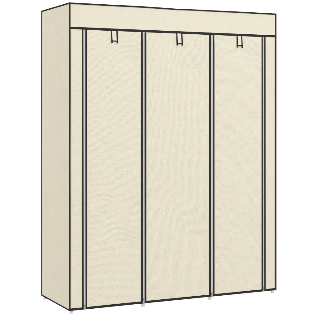 Armadio in Stoffa con Ripiani e Appendiabiti ¨C zephmum ¨C Cremewei? 90x51x200