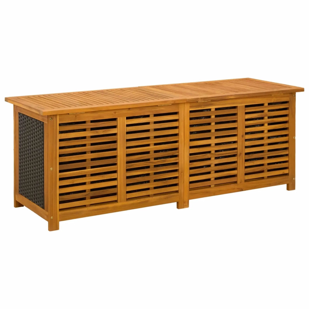 Scatola di Stoccaggio per Giardino 243 L 150 x 50 x 56 cm Nero 42002711