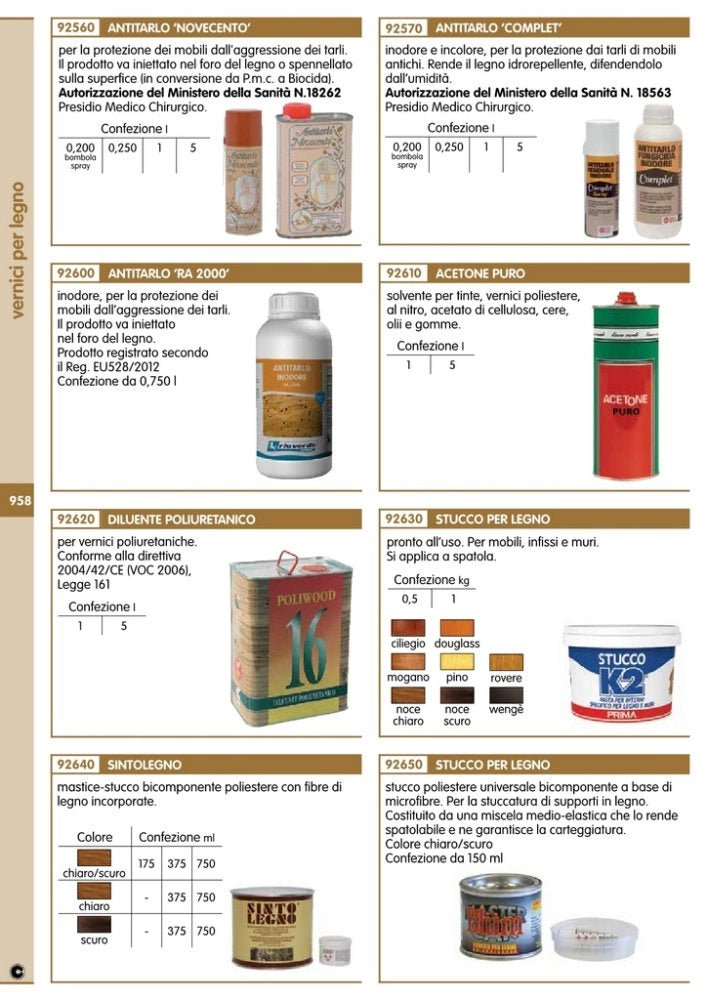 20pz diluente poliuretanico da lt.1 cod:ferx.40015