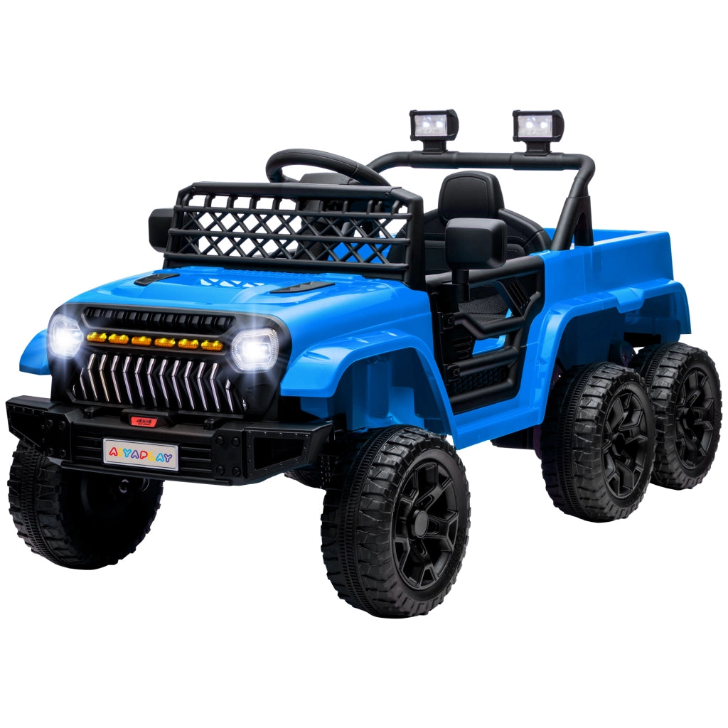 Auto Elettrica Bambini 12V con Rimorchio ¨C Xylo ¨C LED Musica Clacson 3-8 Anni Blu