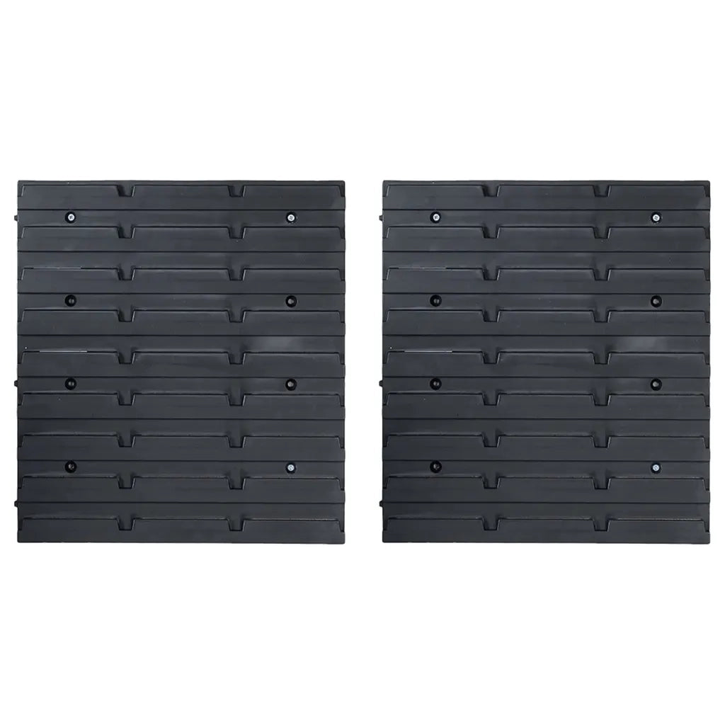 Kit Contenitori 39 pz con Pannelli a Parete Rosso e Nero CFW8258478