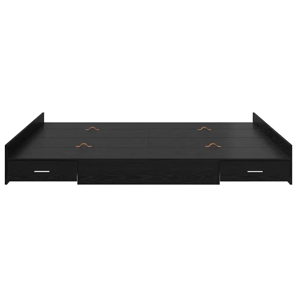 Struttura letto con contenitore Rovere Nero 180 x 200 cm 3335270
