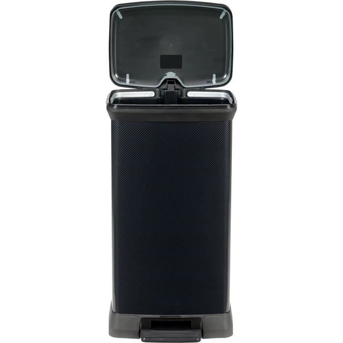 CURVER Decobin Cestino Rettangolare - 50 L - Nero Carbonio