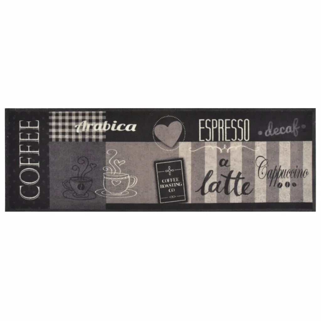 Tappeto del soggiorno | Tappeto da Cucina Lavabile Nero Caff¨¨ 60x180 cm Velluto