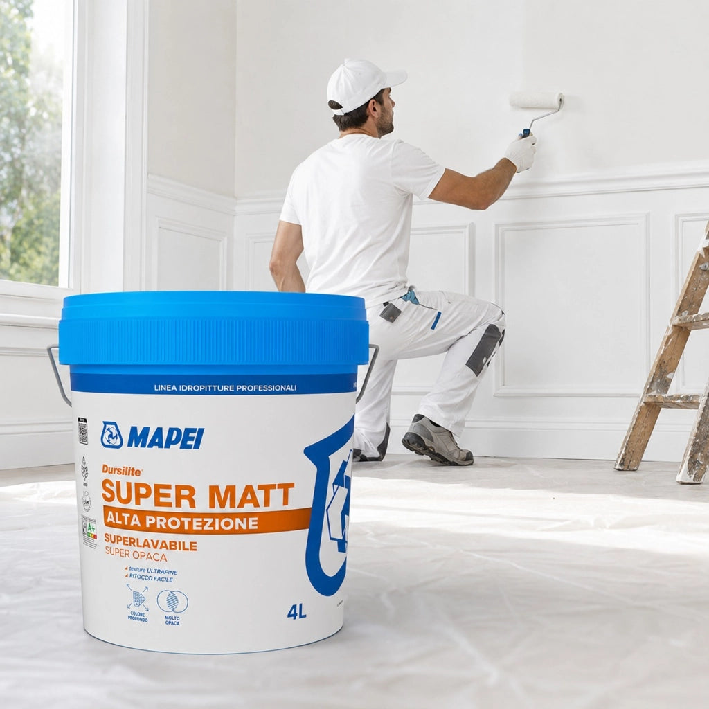 Dursilite gypsos 4 l idropittura antimuffa superlavabile per cartongesso