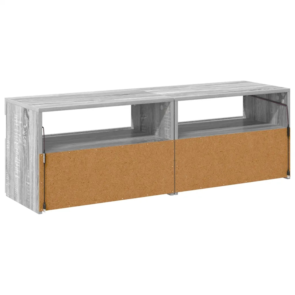 Mobili TV con Luci LED 2 pz Grigio Sonoma 60x35x40 cm 815681