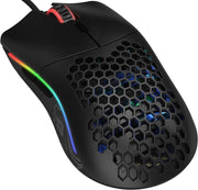 Gaming Model O Mouse da gaming wired, superleggero 67 g, design a nido d'ape, RGB, sensore Pixart 3360, Omron Switches, ambidestro - Nero opaco