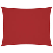Parasole a vela | Telo Ombra | Vela da ombra in Oxford Rettangolare 4x6 m Rosso
