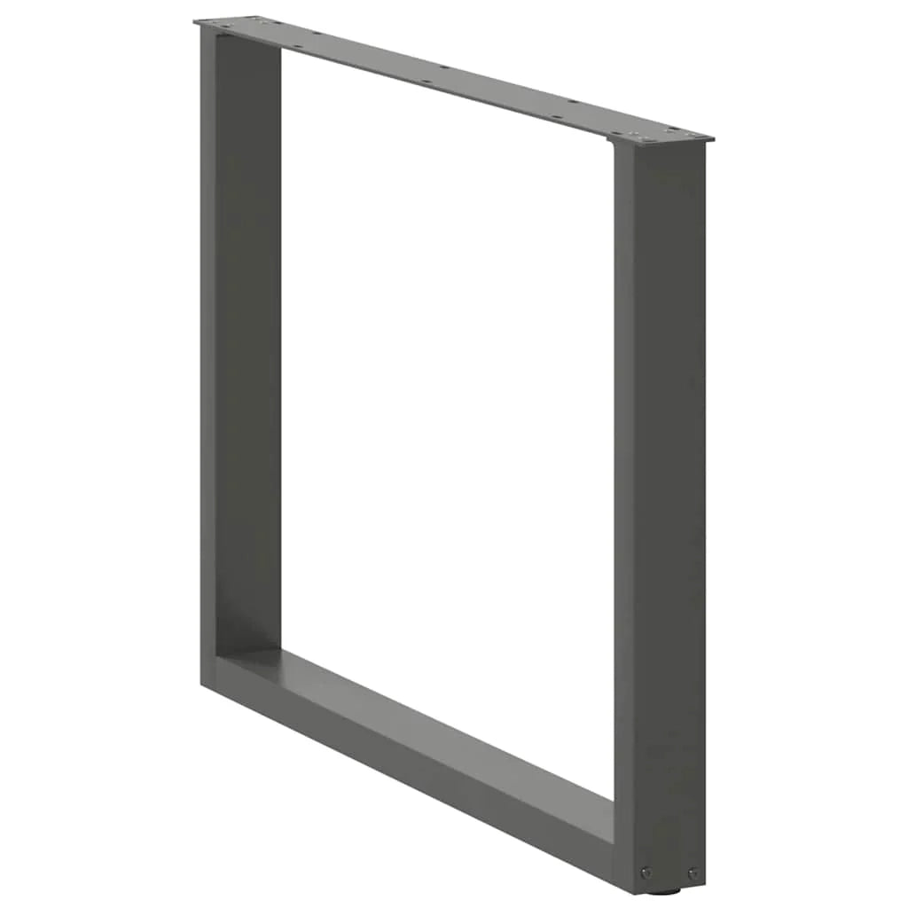 Set di 3 gambe regolabili per tavolo da cucina a forma di U 100 x 73 cm acciaio antracite 02_0057454