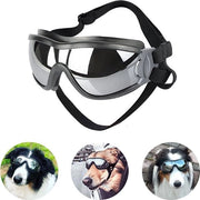 Occhiali per Cani - Protezione Oculare per Cani - Uv Resistenti - Impermeabili - Resistenti al Vento - Cintura Regolabile - Adatti a Piccoli e Medi Cani - Regalo - Nero