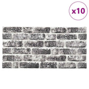Pannelli da parete 10 pz Grigio Scuro e Bianco 100 x 50 cm CFW7790524