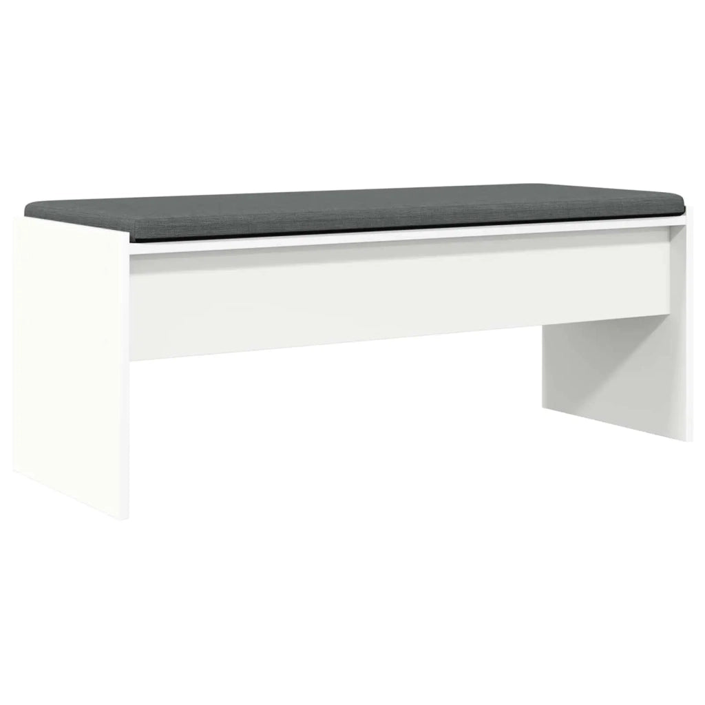 Panca per ingresso con cuscino Bianco 103 x 38 x 40 cm 891560