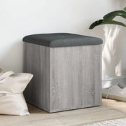 Panca Portaoggetti-Sgabello-Panca con Contenitore Grigio Sonoma 42x42x45 cm Legno Multistrato