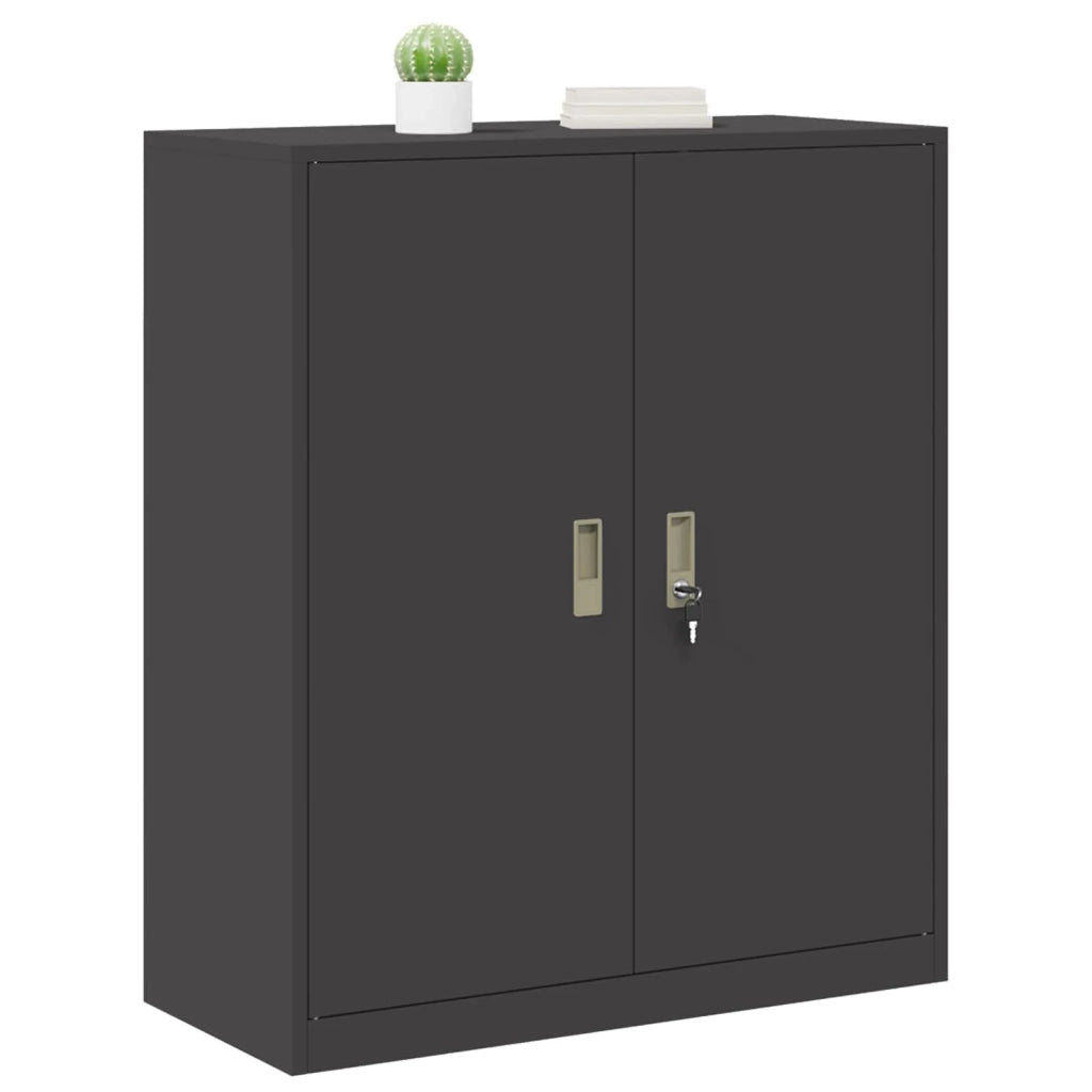 Armadio Nero 90 x 40 x 105 cm Acciaio