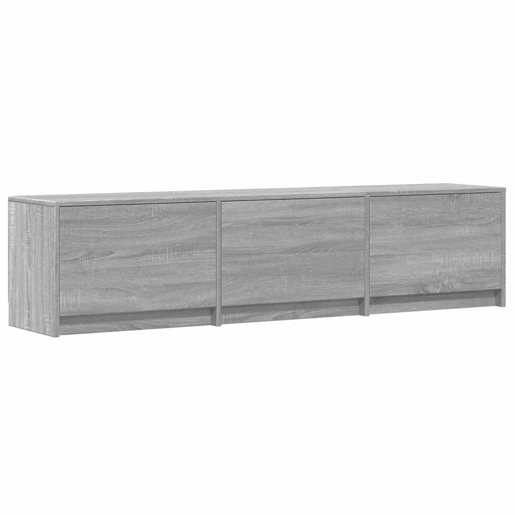 Mobile TV con LED con LED Sonoma grigia 165 x 34 x 40 cm 3418719
