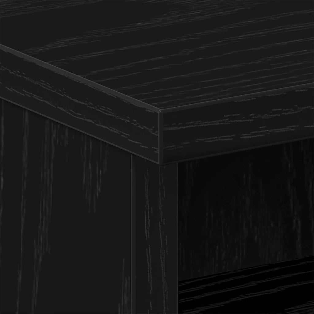 Comodino | Armadio da Notte | Mobiletto da notte Rovere Nero 40 x 40 x 50 cm Legno multistrato