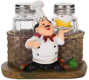Strumento per macinare sale e pepe - Decorazione per cucina - Materiale in resina - Ornamento per chef - Dimensioni 14,5 x 13,5 x 11 cm - Resistente allo sfregamento e duraturo