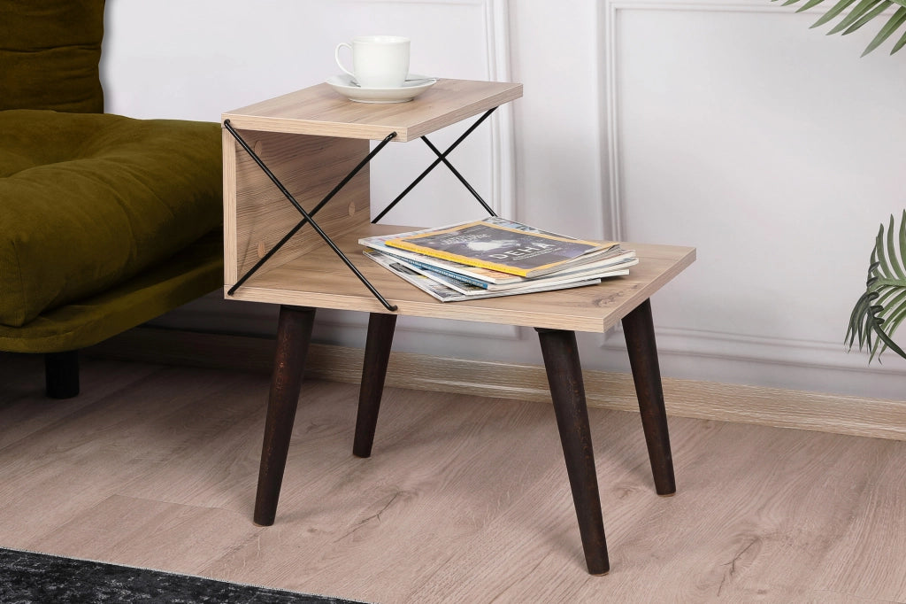 Comodino in legno "Cross" 50 x 40 x 55 cm - Pino