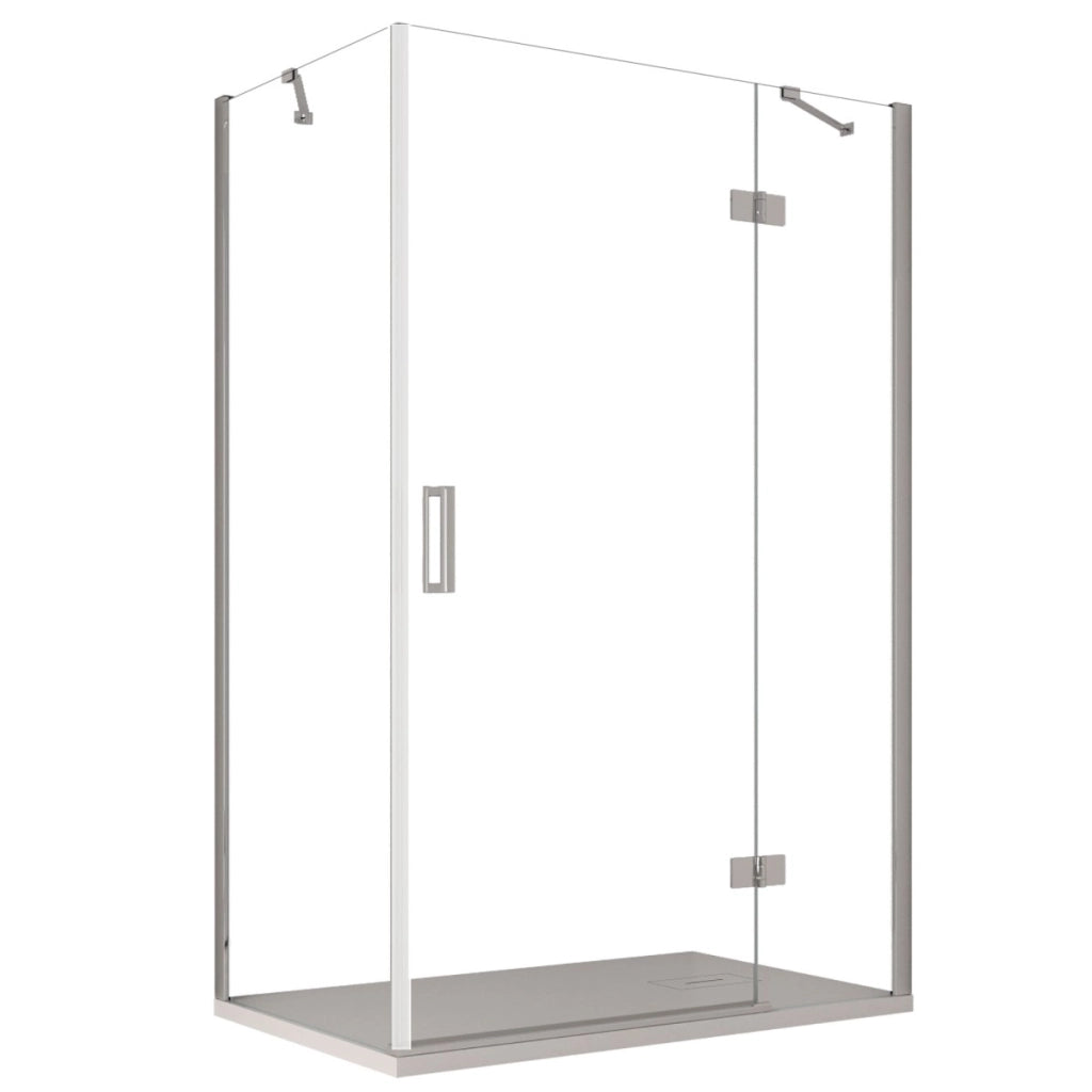 Box doccia due lati con porta battente 8mm h195 regina, misura 80x80