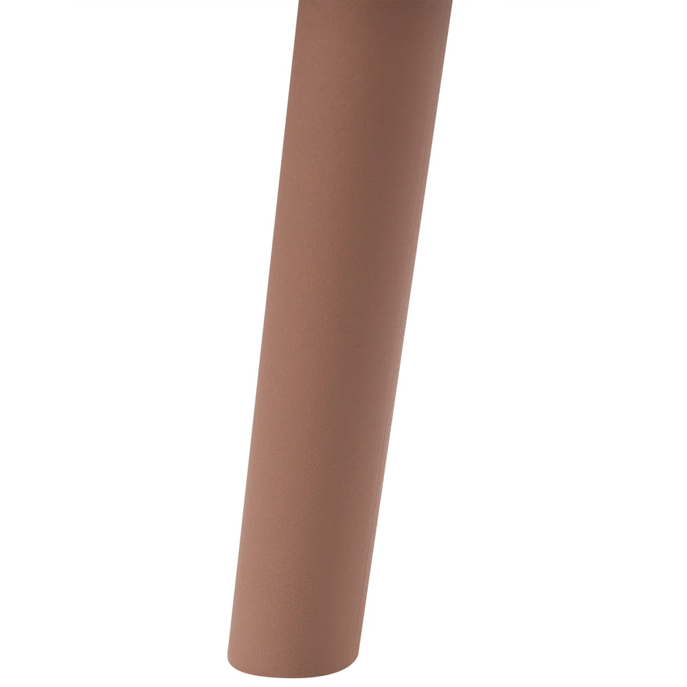 Set di 4 sedie da giardino in materiale sintetico marrone impilabili per interni ed esterni stile classico