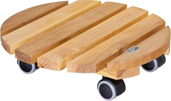 Carrello per piante 34 x 8 cm per uso interno Realizzato in legno di alder FSC certificato naturalmente oliato Ruote morbide Capacità di carico 100 kg Prodotto in UE - 20026201.