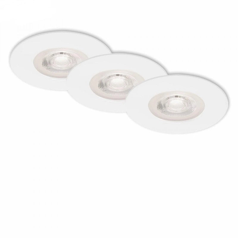 Briloner set 3 faretti Kulana da incasso led 6,8 cm 5w 460lm bianco