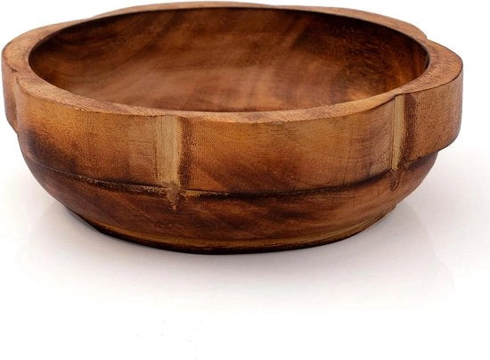 Servizio di Servizio per Snack in Legno di Mango - 6x2 cm - Per Frutta Secca e Chips - Display per Salotto - Servizio per Chiavi - Decorazione per la Sala da Pranzo