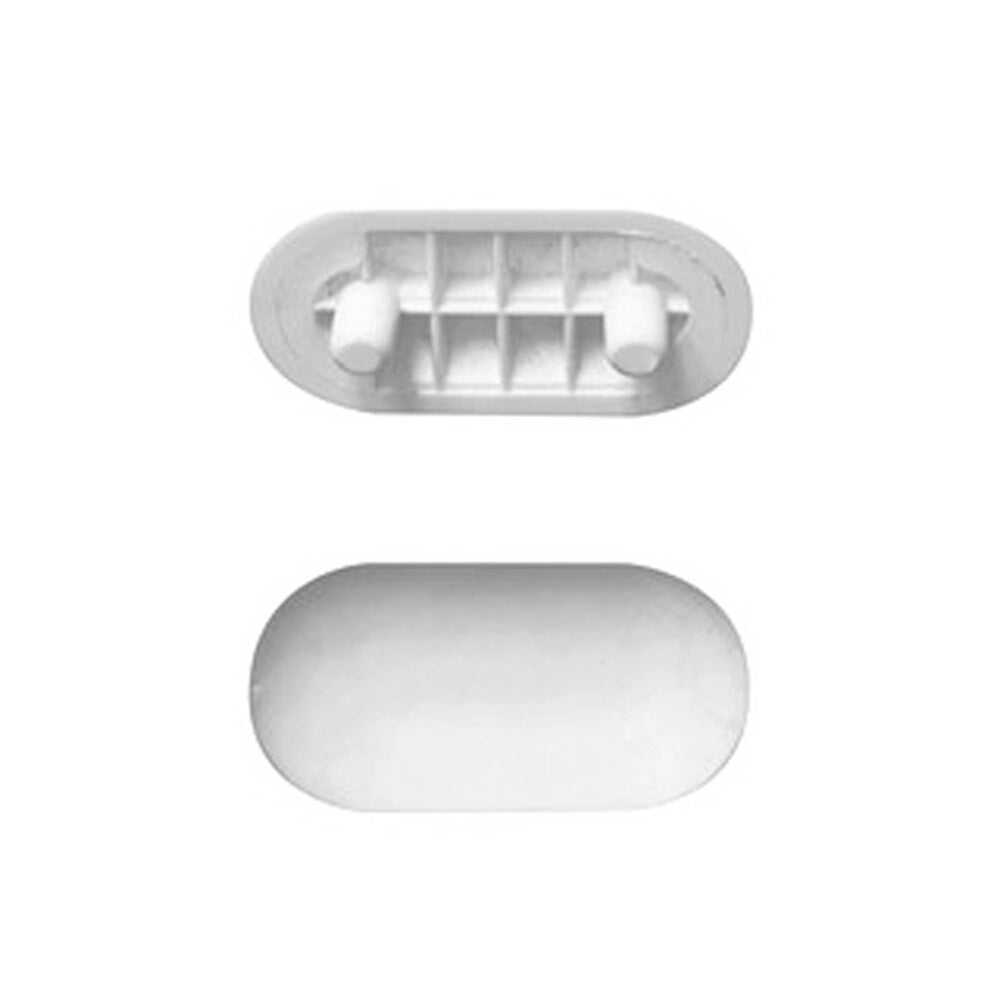 Paracolpi wc ad incastro ovali con superficie piatta 47x14 mm in plastica 4 pezzi