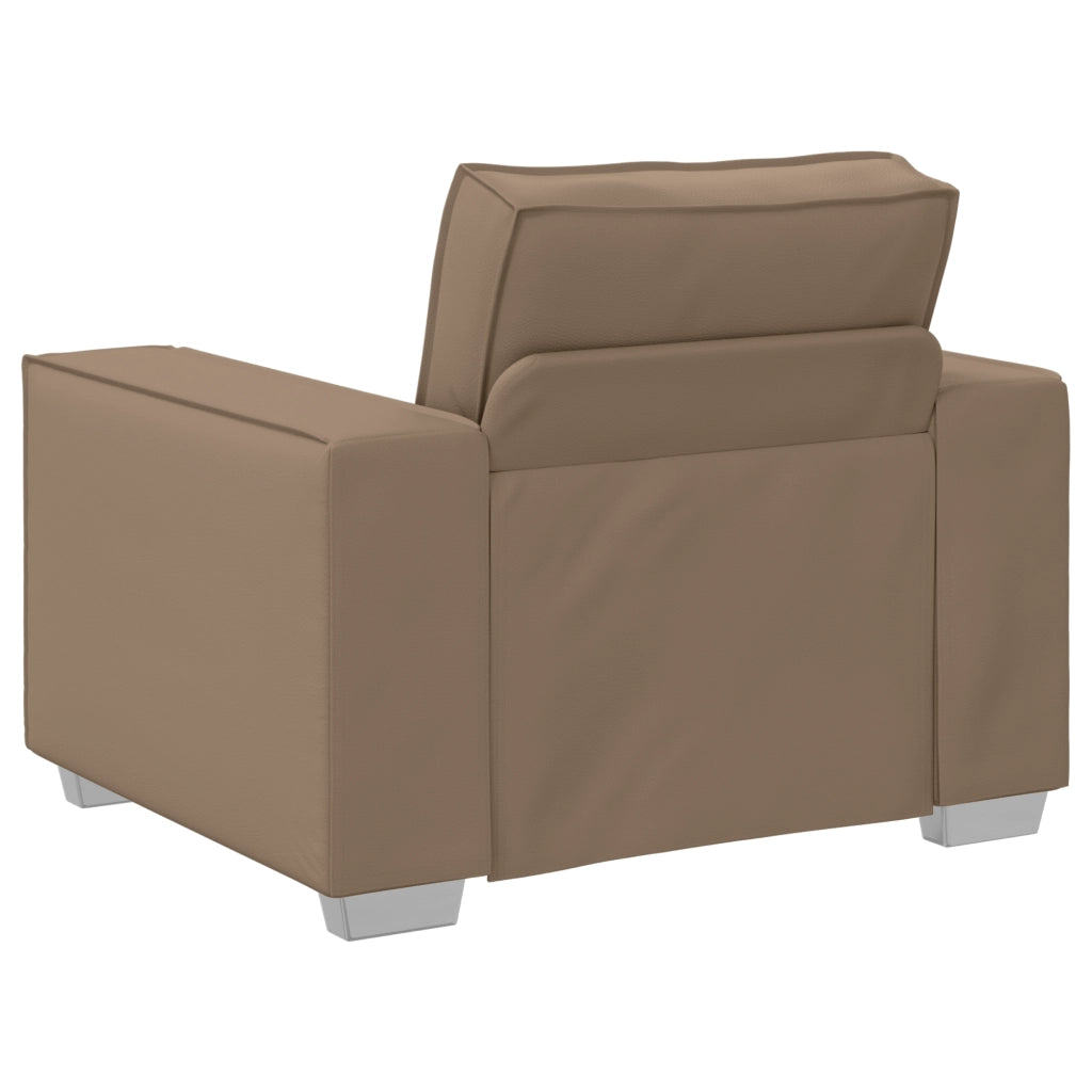 Sedia da soggiorno cappuccino  59 cm in pelle sintetica