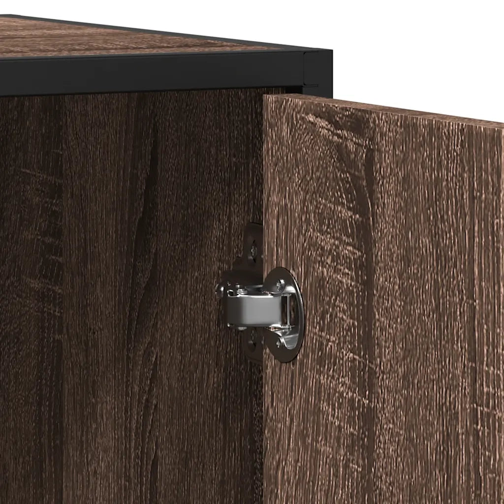 Credenza Rovere Marrone 92x35x76 cm in Legno Multistrato 849018