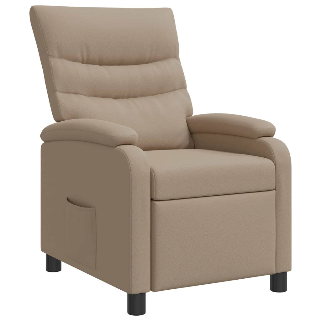 Divano Sedia-Poltrona reclinabile Cappuccino Similpelle 117166