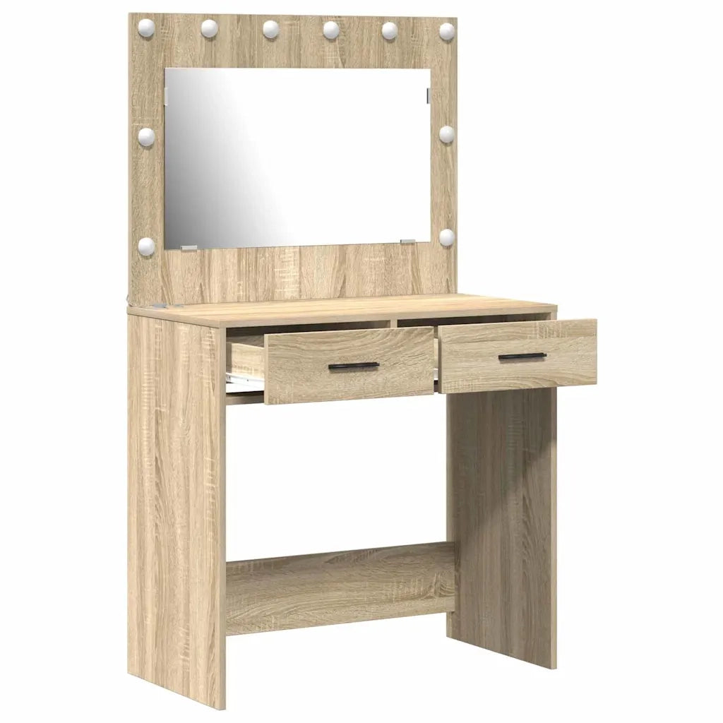 Tavolo da Trucco con cassetto Rovere Sonoma 78,5 x 41 x 135 cm 865030