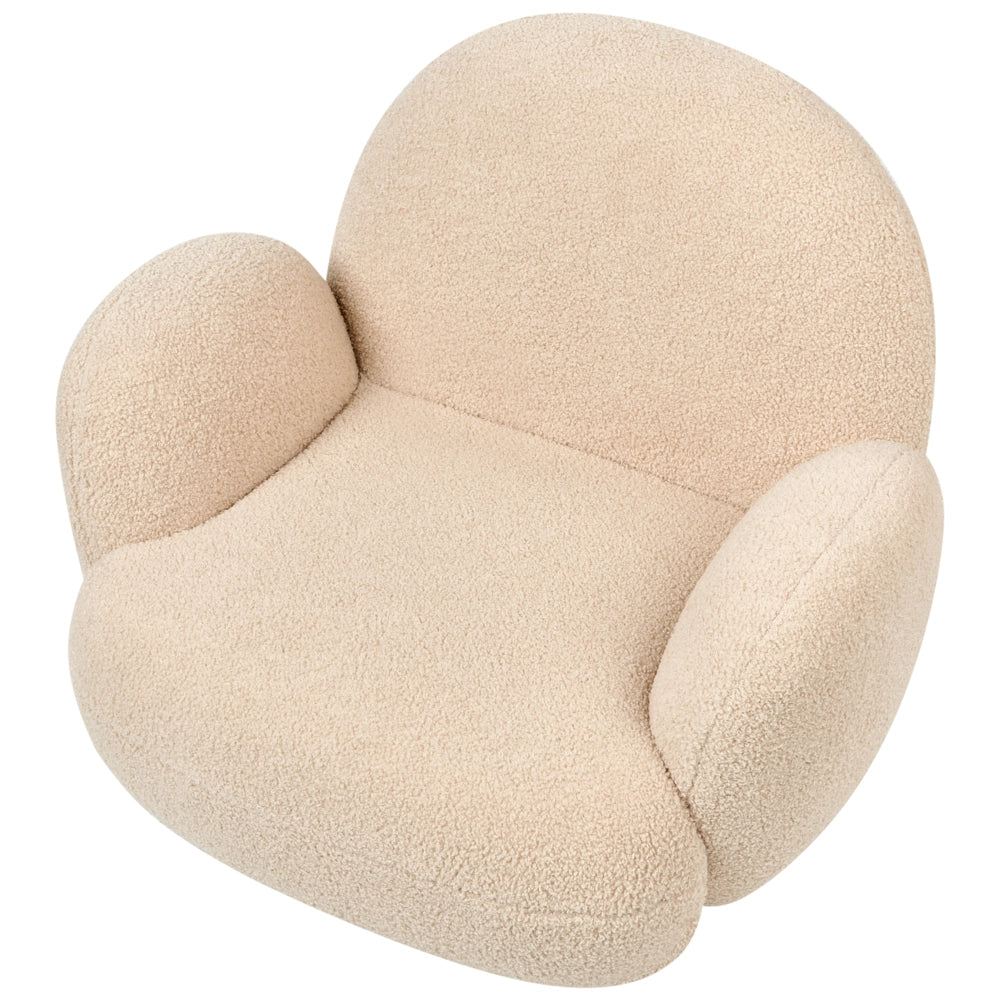 Poltrona per bambini con gambe in legno beige cemeretta