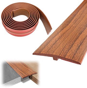 Profilo di transizione 3M x 5CM, striscia di ingresso autoadesiva, T-profilo di transizione, striscia di copertura per differenza di altezza pavimento, striscia di copertura per pavimenti in parquet e laminati, dorsi (finitura in legno, colore miele)