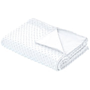 Copripiumino per coperta ponderata Bianca Tessuto poliestere 120 x 180 cm Motivo a pois Design moderno Tessile camera da letto