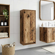 Mobile lavabo da parete Legno antico 35 x 20 x 81 cm