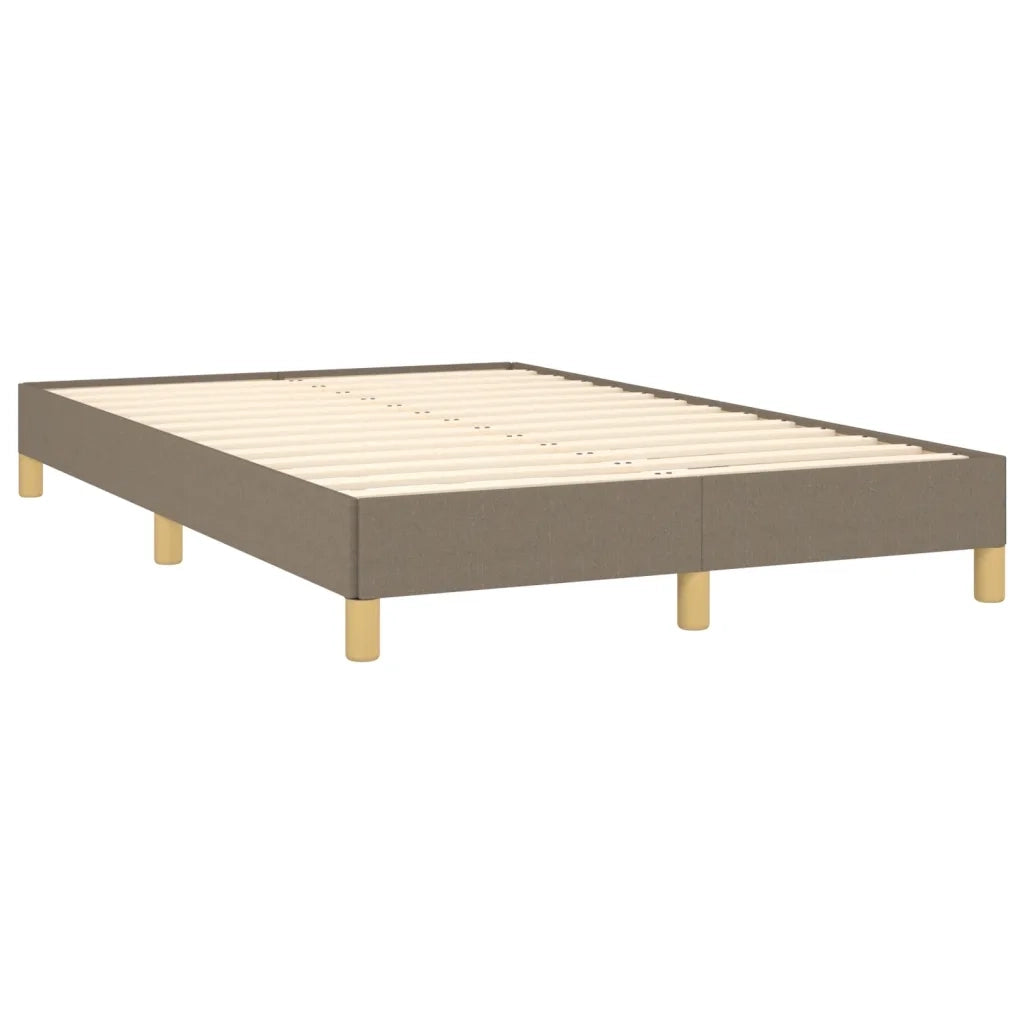 Letto a Molle con Materasso e LED Tortora 120x190 cm in Tessuto