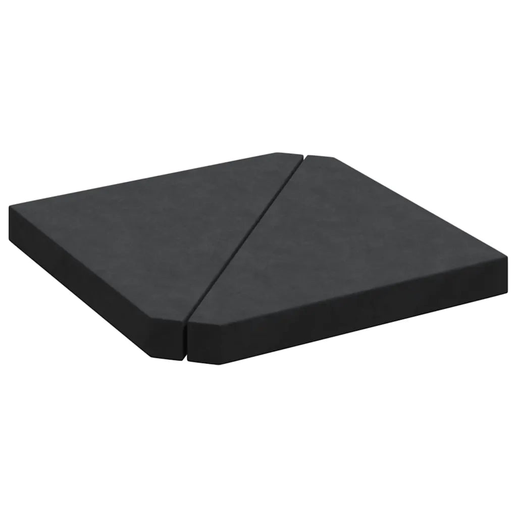Piastre per Parasole 2 pz in Granito Triangolare 14 kg Nero 764093