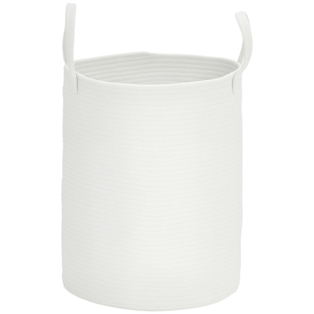 Cesto Portabiancheria Pieghevole ¨C Xylo ¨C Cotone Naturale 36L ?38x45cm Bianco Crema