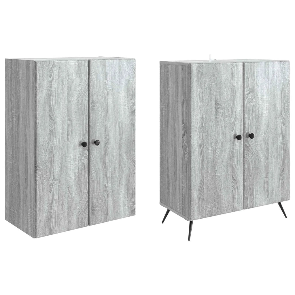 Set di armadi 2 pcs Sonoma grigio Legno ingegnerizzato