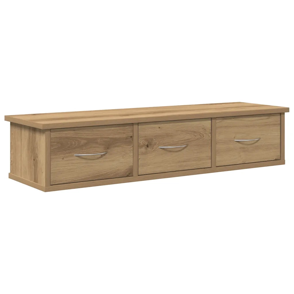Mobile a Parete Rovere Artigianale 88x26x18,5 cm in Truciolato 855861