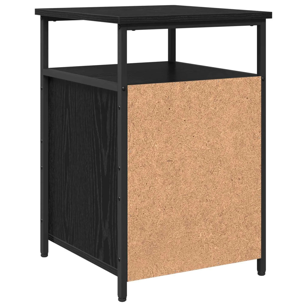 Armadio da Notte 2 pcs Rovere nero Legno multistrato 879506
